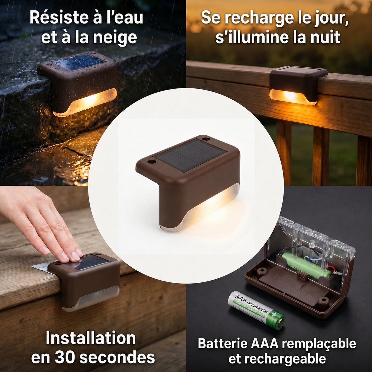 Lampe solaire d’extérieur